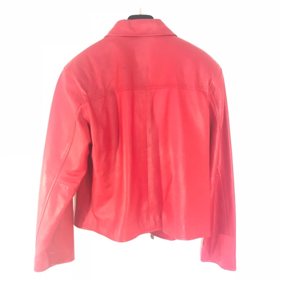 VTG Red Leather Jacket - Picture 5 of 5